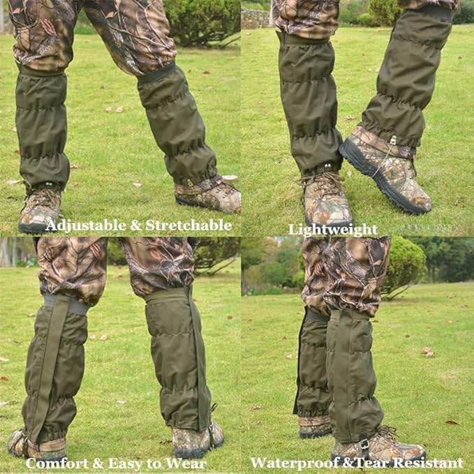 Adjustable Snake Gaiters Men Women Snake Boot Gators Bite Protection Guards Chaps Waterproof Leg Gaiter Hiking Hunting