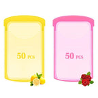 2 Boxs (100 Sheets) Hand Washing Soap Sheets for Outdoor Travel,Portable Camping Hand Soap,Hiking Washing Hand Bath Paper Soap for Travel,BBQ,Party,School,Girls(Yellow&Pink)