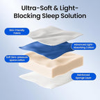 Cotton Sleep Mask, 100% Blockout Eye Mask, 3D Sleep Mask for Zero Eye Pressure, Cotton Comfort for Men and Women Travel/Sleeping