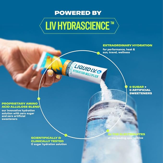 Liquid I.V.® Hydration Multiplier Sugar-Free - White Peach | Electrolyte Powder Drink Mix | 1 Pack (14 Servings)