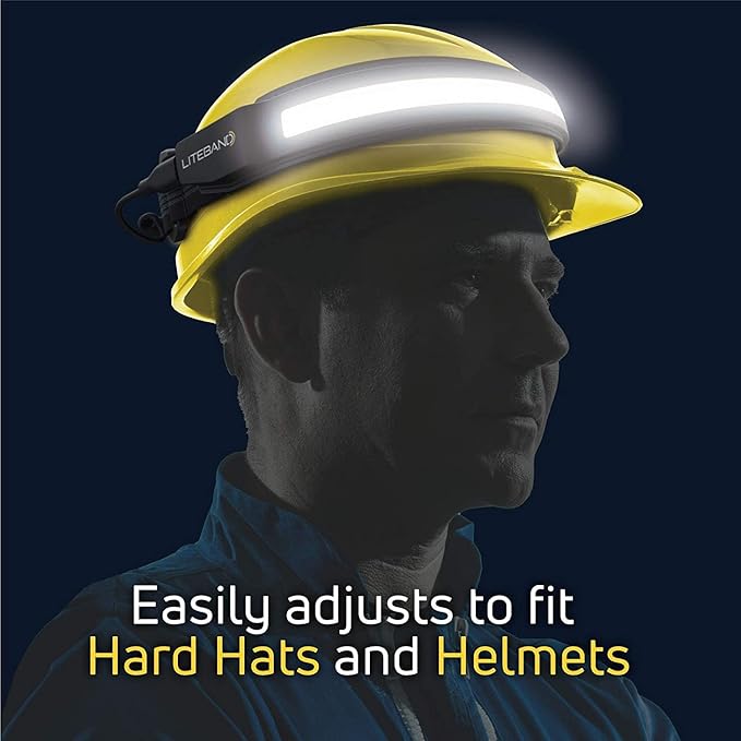 LED Headlamp Liteband Lightweight ACTIV 520 Lumen Bright Head Lamp, Powerful High Rechargeable Battery Powered Headlamps, Camping, Running, Hard Hat Light, Best Rated For Forehead Flashlight, White