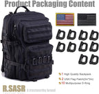 Military Tactical Backpack 45L Large Tactical Backpack for Men, Hiking Rucksack With Bottle Holder