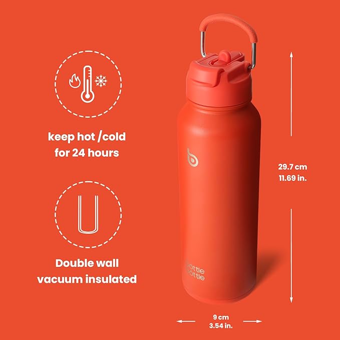 BOTTLE BOTTLE 40 oz sports water bottle stainless steel insulated water bottle with straw and pills holder