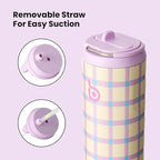 BOTTLE BOTTLE Insulated Water Bottle 24oz with Straw Lid and Handle for Sports Travel Gym Stainless Steel Water Bottles Double-Wall Vacuum Metal Leak Proof BPA-Free