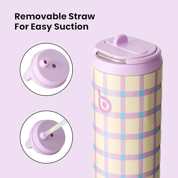 BOTTLE BOTTLE Insulated Water Bottle 24oz with Straw Lid and Handle for Sports Travel Gym Stainless Steel Water Bottles Double-Wall Vacuum Metal Leak Proof BPA-Free