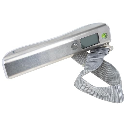 Digital Luggage Scale Electronic Weighing Scale with Measuring Tape Portable 50kg Handheld for Travel Baggage Weight Measurement