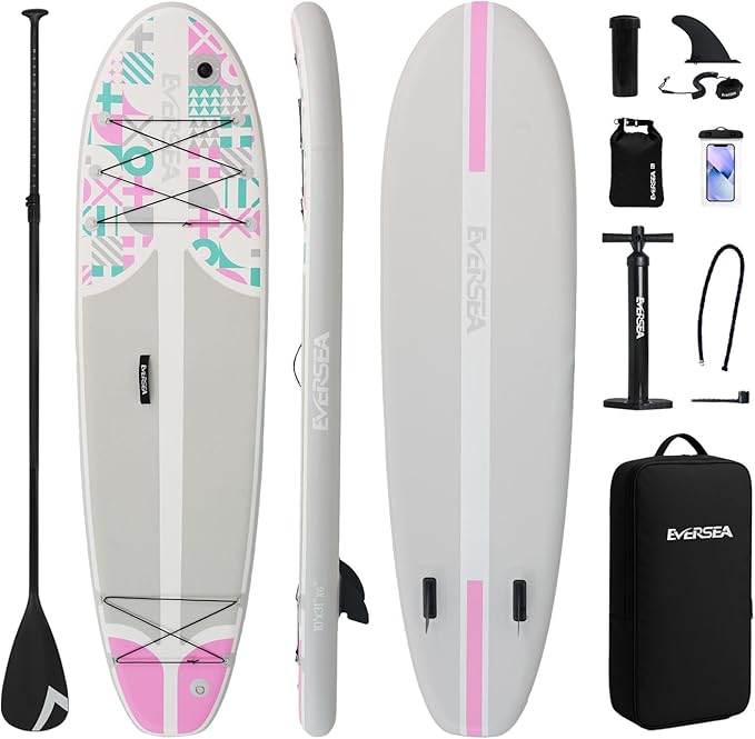 Inflatable Stand-Up Paddle Boards – Available 32"/33"/34" Widths Inflatable Paddle Board with SUP Accessories, Camera Mount, Basic All-Around SUP Board for All Skill Levels, Up to 450lbs