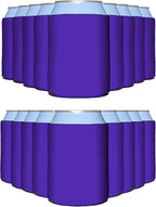 PartyPrints 1000 Pack Purple Blank Can Cooler Sleeves, Customizable Bulk Can Coolers, Extra-Thick Collapsible Drink Insulator Sleeve, Beer Can Coolers for Party Beverages