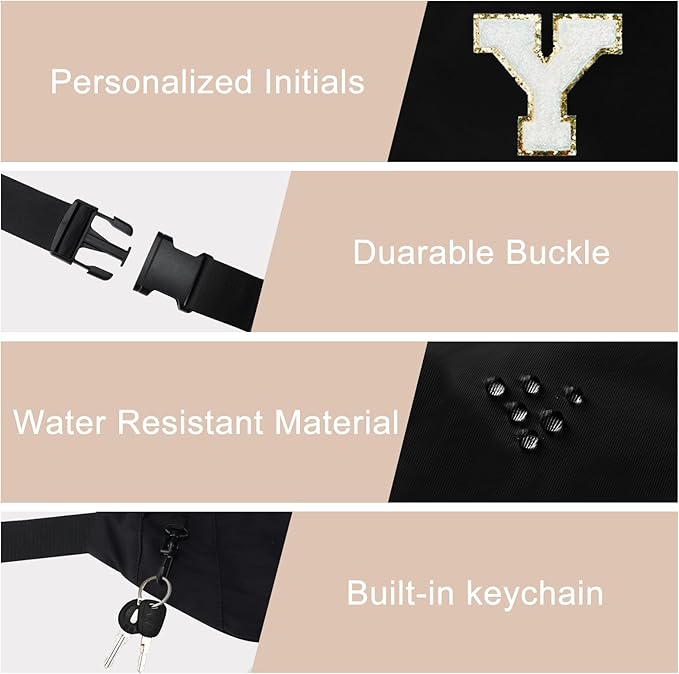 MAXTOP Large Crossbody Fanny Pack with 4-Zipper Pockets,Gifts for Enjoy Sports Festival Workout Traveling Running Casual Hands-Free Wallets Waist Pack Phone Bag Carrying All Phones