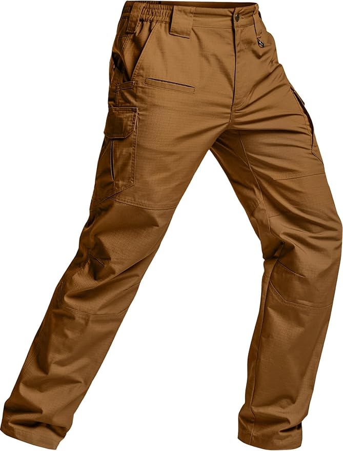 CQR Men's Tactical Pants, Water Resistant Ripstop Cargo Pants, Lightweight EDC Work Hiking Pants, Outdoor Apparel