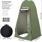 Pop-up Shower Tent & 20L Solar Shower Bag Combo - Waterproof Camping Privacy Shelter with Portable Heated Water Reservoir for Outdoor Bathing, Beach, Hiking (Green, 120x120x190cm)