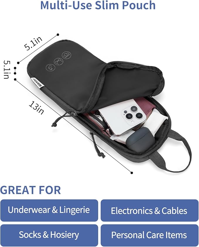 WANDF 7 Set Compression Packing Cubes for Travel, Shirt Folder for Wrinkle-Free, Suitcase Organizer Bags Set for Carry-On Checked Luggage Duffle Bag Women Men(Black)