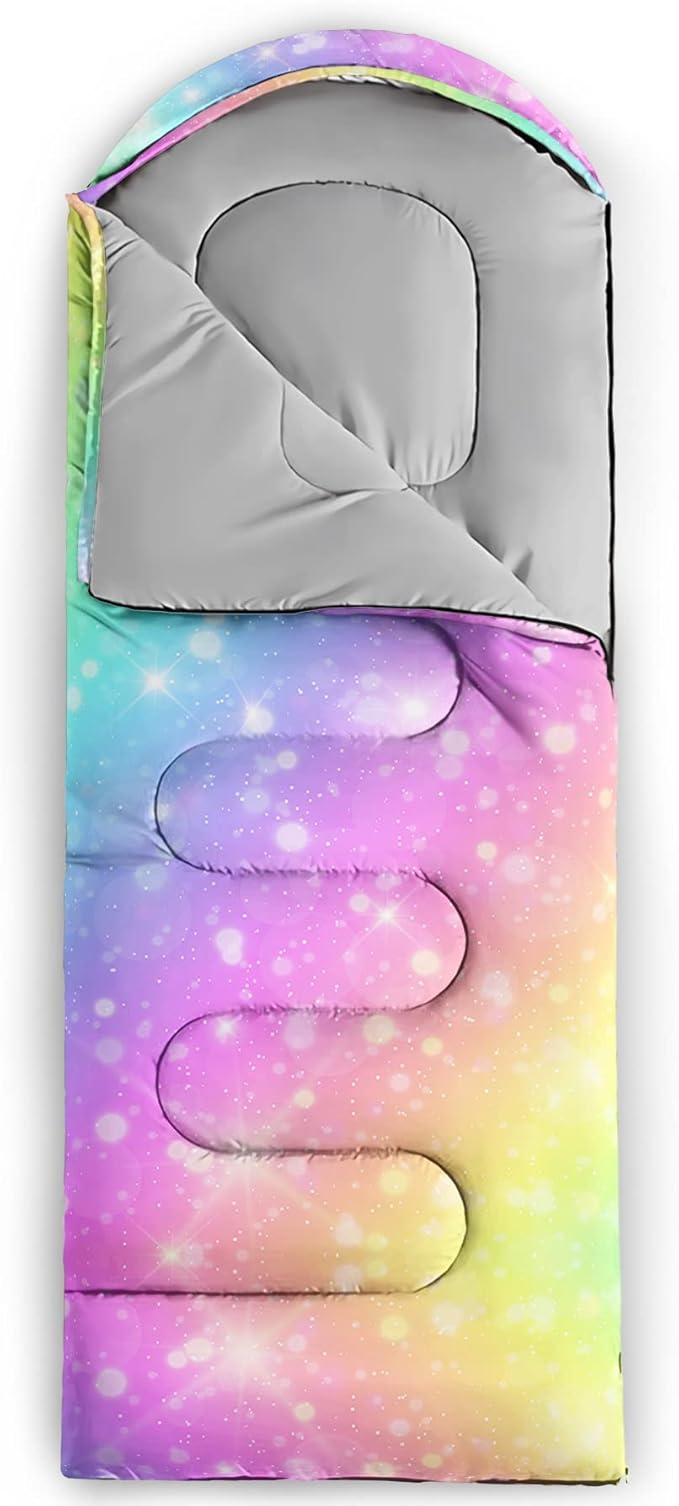 QOOMO Animals Camping Sleeping Bags,3 Season Warm & Cool Weather,Lightweight,Waterproof Sleeping Bags for Adults & Kids,Traveling,and Outdoors,Camping Gear Equipment