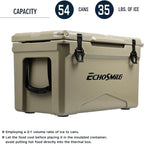 EchoSmile 25/30/35/40/60/75 Quart Rotomolded Cooler, Built to Stand up to The Rigors of The Journey