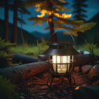 TRIROCKS Set of 2 LED Solar Camping Lantern Dimmable Rechargeable Lantern IPX3 Water-Resistant Portable Emergency Lights Outdoor Camping Lights for Camping Home Power Outage Hurricane Hiking (Green)