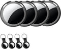 4 Pack Tracker Tags [Apple MFi Certified] Bluetooth Air Tracker Pair with Apple Find My (iOS Only) Smart Tracking Tags Keys Finder Item Locator Worldwide Tracker for Pets Backpack Wallet Dogs Luggage