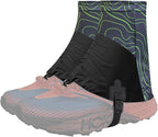 Trail Gaiters, Waterproof Low Shoe Protectors, Adjustable Boots Gators for Hiking & Running - Prevents Debris in Shoes