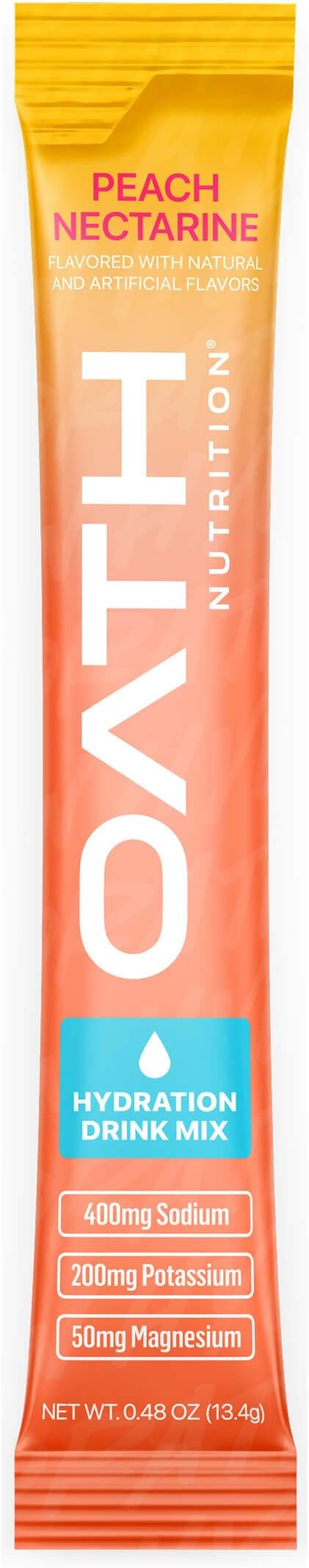 Hydration Electrolyte Powder, Complete Electrolyte Blend for Rapid Hydration and Muscle Support, 16 Single-Serve Packets, Peach Nectarine