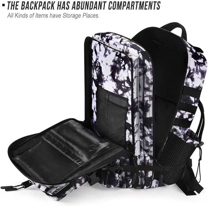Military Tactical Backpack 45L Large Tactical Backpack for Men, Hiking Rucksack With Bottle Holder