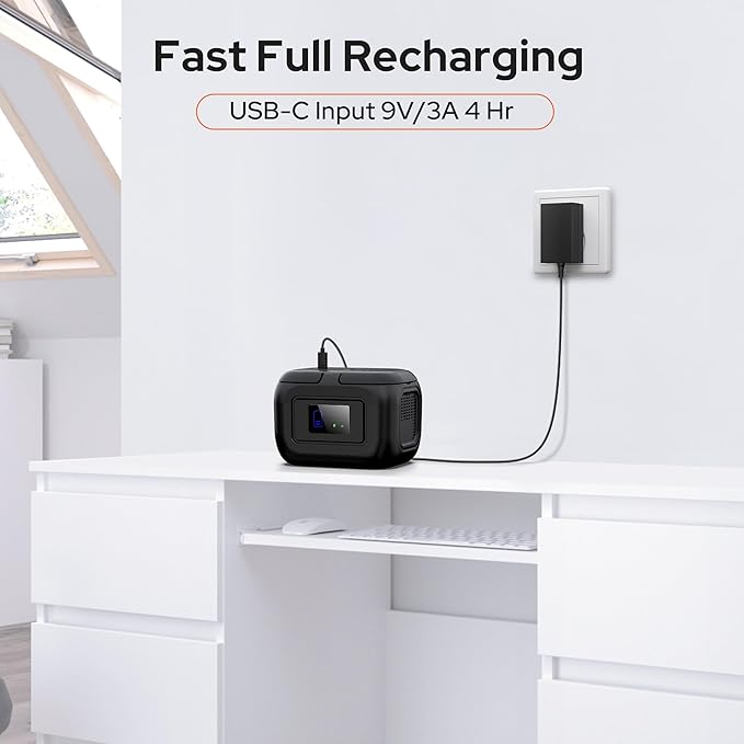 SinKeu 120W Peak Portable Power Station 97Wh Camping Lithium Battery Portable Generator with 110V AC Outlet, USB-C/USB QC3.0, DC Output, Fast Charging Power Bank for Home Backup Outdoor Emergency