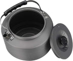 Bulin Camping Kettle, 1.6L Large Portable Stovetop Tea Kettle Fast Heating Boiling Hot Water for Open Fire Lightweight Coffee Pot with Anti-Scald Handle & Carry Bag for Outdoor Hiking Picnic Travel