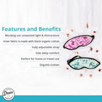 Dream Essentials® Natura Organic Cotton Sleep Mask (Morning Dew) Made in The USA