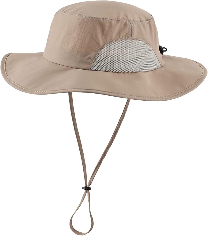 Home Prefer UPF50+ Mens Sun Hat Wide Brim Fishing Hat for Men UV Protection Womens Beach Bucket Hat for Golf Hiking Gardening