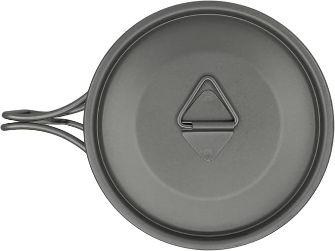 Kuvik Titanium Cup with Lid 550ml (18.6 oz) - Ultralight and Compact Pot for Backpacking, Camping, and Survival