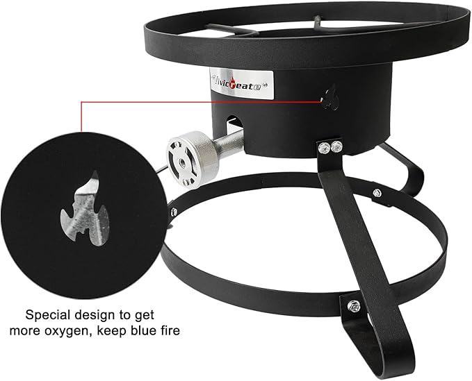 Vivicreate High Pressure Propane Gas Outdoor Burner Stove Cooker Burner Turkey Fryer 35000 BTU power with Regulator and Hose parrilla de gas estufas de gas para cocinar afuera