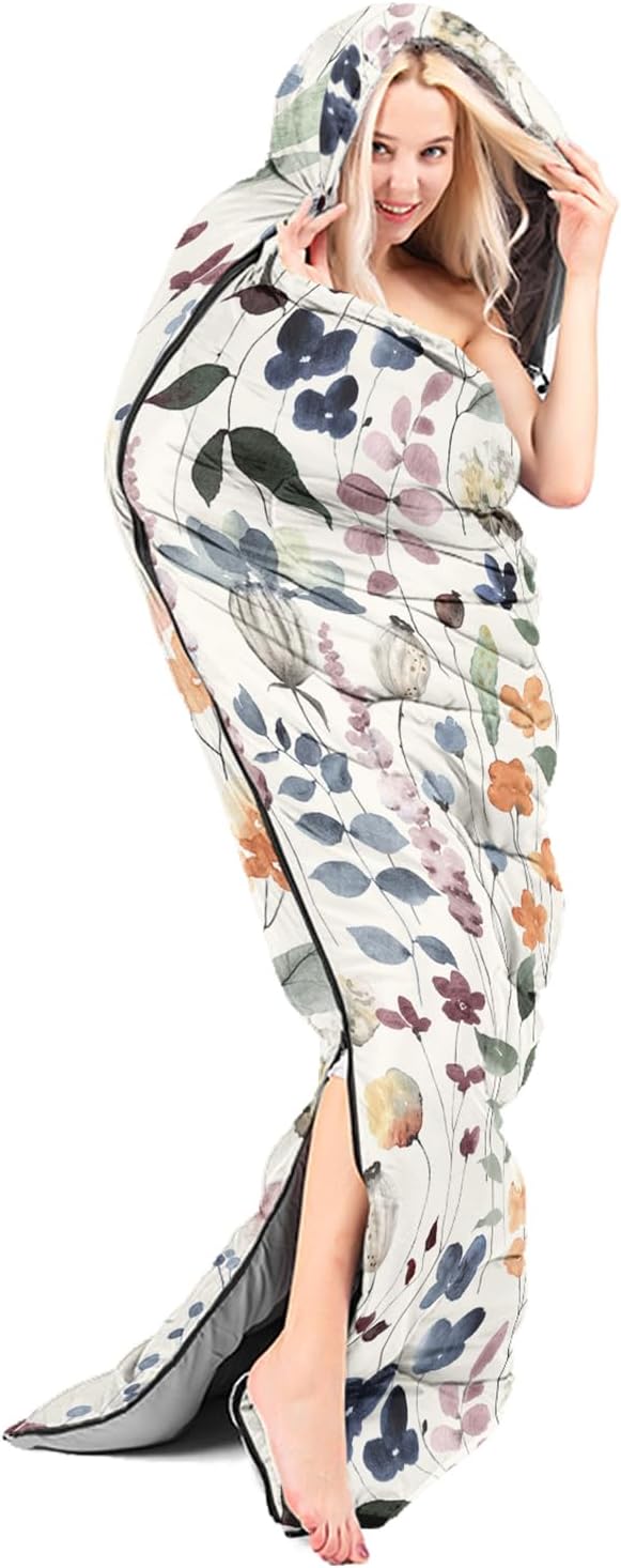 Sleeping Bags for Adults and Kids Backpacking Camping Sleeping Bags for Girls and Boys Lightweight Waterproof Cold/Warm Sleeping Bag for Season Camping Essentials Outdoor Travel with Compression Bags