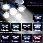 Headlamp,Ultra Bright 21 LED Headlight Flashlight with Power Indicator,12000 Lumen USB Rechargeable Headlamps Waterproof Work Light, 9 Modes Head Lamp for Outdoor Camping Hunting Fishing Hiking Biking