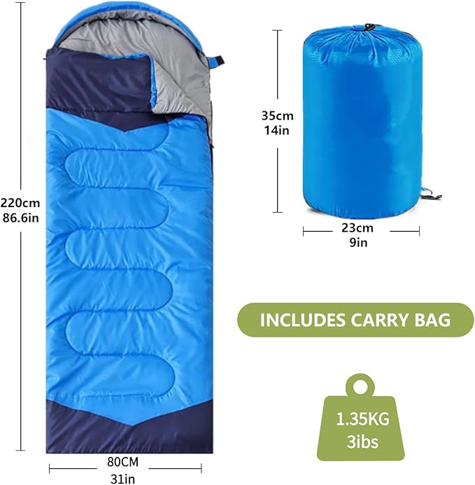Sleeping Bags for Adults,Kids & Girls-Warm & Cold Weather Lightweight Waterproof Sleeping Bag Backpack with Compact Bag,Great for 3-4 Seasons Hiking,Camping and Outdoor