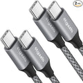 etguuds USB C to USB C Cable 2ft, 2-Pack 60W USBC to USBC Cord, Type C to C Charger Cable Fast Charging for iPhone 17 16 15 Pro Max Plus Air, Samsung Galaxy S25 S24 S23, for MacBook/iPad, Pixel