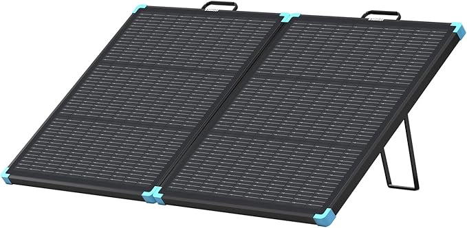 Renogy 100W Portable Solar Panel Suitcase, 25% High Efficiency N-Type Foldable Solar Charger for Power Station, Durable for Decades, 19% Lighter with Kickstands, for RV Camping Off-Grid Blackouts