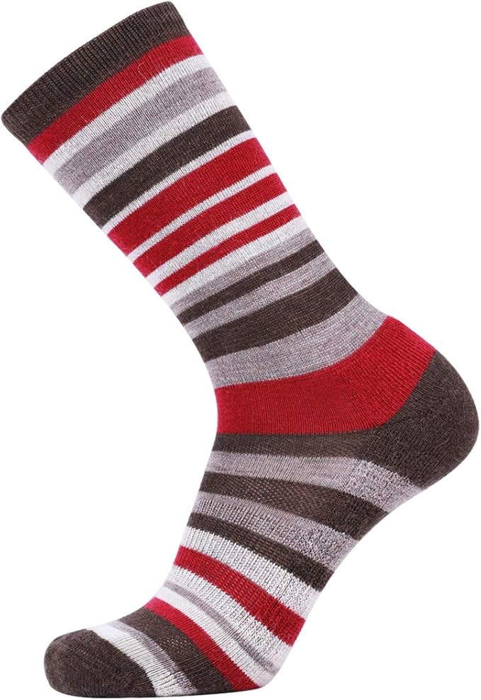 EnerWear 4 Pack Women's Merino Wool Outdoor Hiking Trail Crew Sock