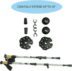 2 Pcs Trekking Poles,Aluminum Lightweight Collapsible Hiking Poles for Women,Walking Sticks for Hiking Carbon Fiber