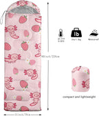 QOOMO Camping Sleeping Bags,3 Season Warm & Cool Weather,Lightweight,Waterproof Sleeping Bags for Adults & Kids,Traveling,and Outdoors,Camping Gear Equipment