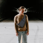 Peicees Sling Bag for Men Women Shoulder Bag Backpack Strap Pockets Chest Bag for Running Hiking Camping Exercise Outdoor