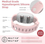 EmeTerm Fashion Pink Anti-Nausea Wristband Relieve Morning Motion Travel Sickness Rechargeable Drug Free Bands without Side Effects - Extra 2pack Conductive Gel