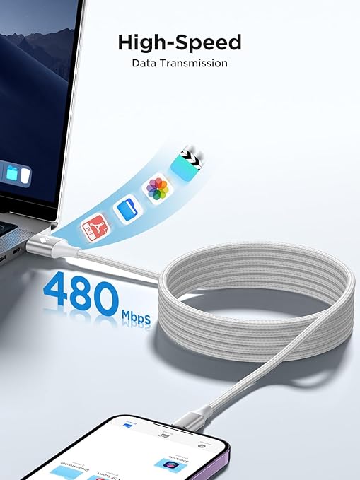 iPhone Charger 10FT [Apple MFi Certified] Long Lightning Cable Fast Charging iPhone Charger Cord Braided USB iPhone Cable Cord Compatible with iPhone 14/13/12/11 Pro/11/XS MAX/XR/8/7/6s Plus,iPad