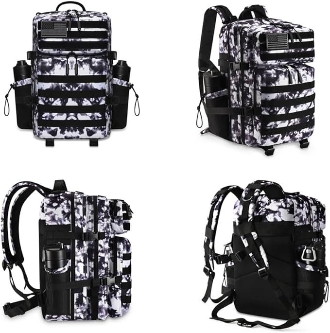 Military Tactical Backpack 45L Large Tactical Backpack for Men, Hiking Rucksack With Bottle Holder