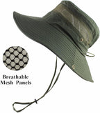CAMOLAND Mens Fishing Hat Wide Large Brim Sun Hat with Outdoor UV Protection