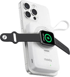 Magnetic Power Bank with iwatch Charger, 10000mAh Magnetic Portable Charger for iPhone 16/15/14/13/12, Max 15W Wireless Power Bank Built-in USB C Cables, 35W USB C Fast Charging Battery Pack