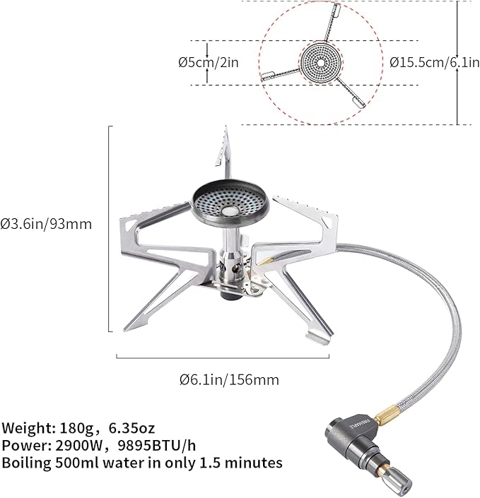 Fire Maple Polaris Pressure Regulator Stove | Portable Camping Backpacking Stove | Lightweight Durable Camp Cooking Stuff | Wind Resistent Jet Burner | Perfect Boiling Performance in Cold Weather