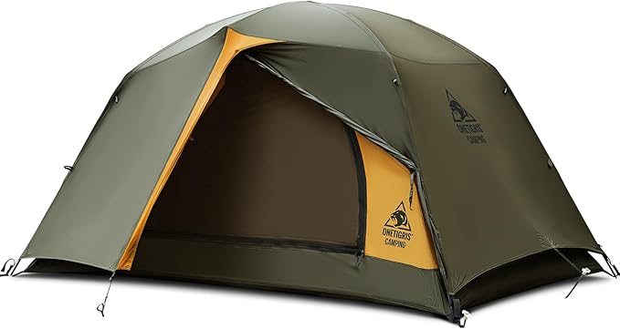 OneTigris Stella 4 Season Camping Tent Backpacking 2 Person Waterproof Lightweight Easy Setup Instant 3000mm Waterproof Rating Outdoor Hiking Tent