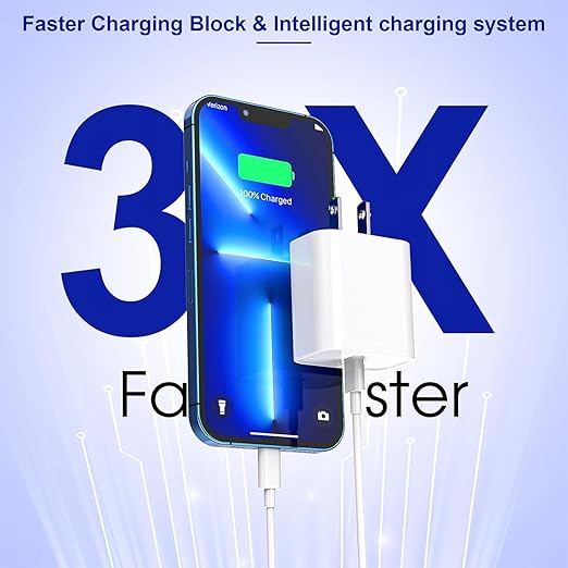 iPhone Charger Fast Charging,[Apple MFi Certified]2Pack USB C to Lightning Charging Cord Cable 20W Type C Charger Adapter for Apple iPhone 14/14 Pro Max/13 Pro/13/12 Mini/12 Pro Max/11 Pro Max/XS/iPad