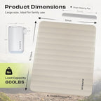 Self-Inflating Sleeping Pad with Portable Electric Air Pump, 4in Thick Memory Foam Camping Mattress for Tent Cot & Car Travel, Fast Inflate & Deflate Camping Pad