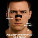 Performance Nasal Strips for Breathing (90 Count) - Oil & Sweat Proof Adhesive - Athletic Nasal Strips for Snoring & Sleeping - Black, Wide Body, Universal Fit, Extra Strength