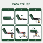 Portable Butane Gas Camping Stove - 7500 BTU Compact Folding Design with Carry Bag for Backpacking, RV Trips, Picnic & Outdoor Indoor Cooking, Green