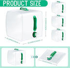 3 Pack Collapsible Water Container with Spigot, Foldable Camping Water Container Portable Camping Storage Carrier Jug for Outdoors Hiking Emergency Kit Backpack (Green,5.3 Gallon)